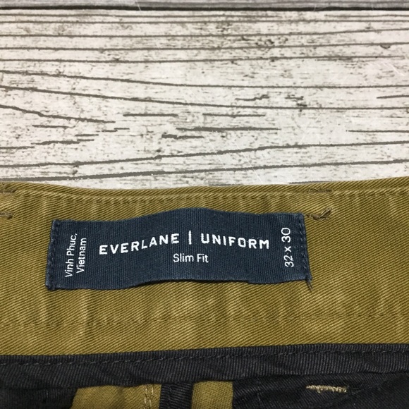 Everlane Uniform Slim Fit Chino Pants Men’s 32x30 Tan Gold - Picture 8 of 9